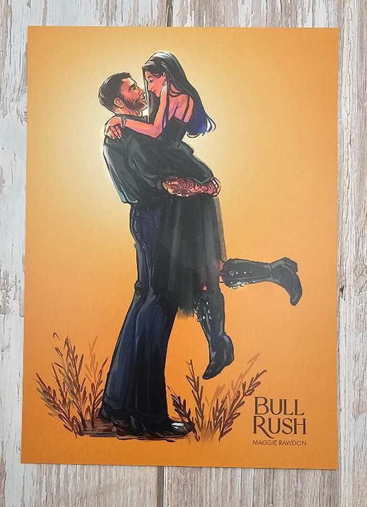 Bull Rush Art Sunset